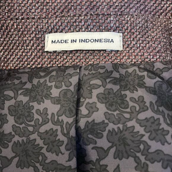 Joseph Abboud Heritage Mens Burgundy Wool Linen Blend Textured Comero Jacket. - Picture 5 of 9